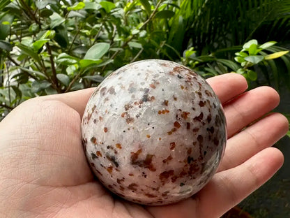 Brazil Garnet Sphere 100% Natural Crystal Gemstone - JING WEN CRYSTAL