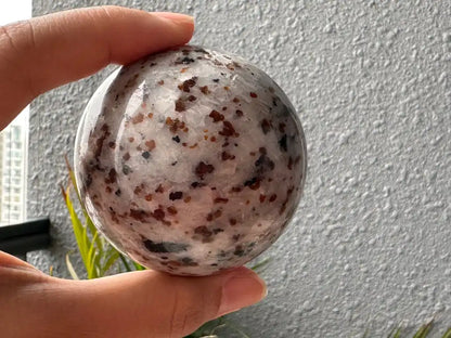 Brazil Garnet Sphere 100% Natural Crystal Gemstone - JING WEN CRYSTAL