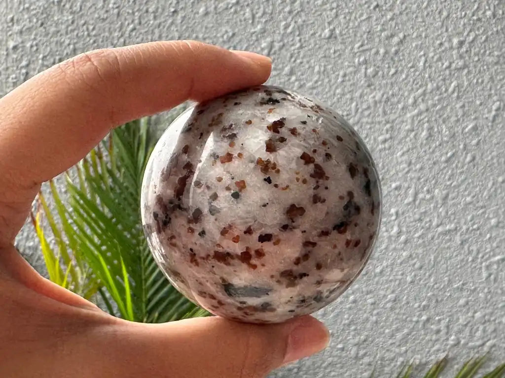 Brazil Garnet Sphere 100% Natural Crystal Gemstone - JING WEN CRYSTAL