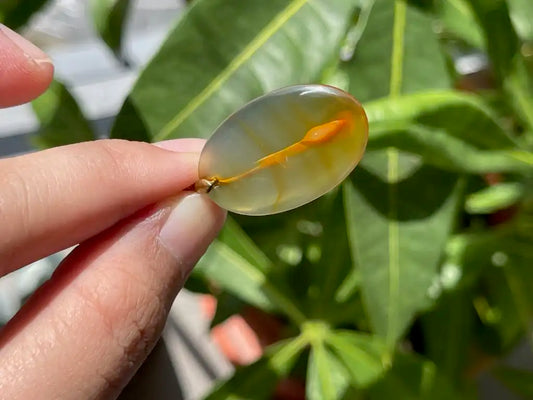 Indonesia Iris Agate Pendant A Grade 100% Natural Crystal Gemstone - JING WEN CRYSTAL