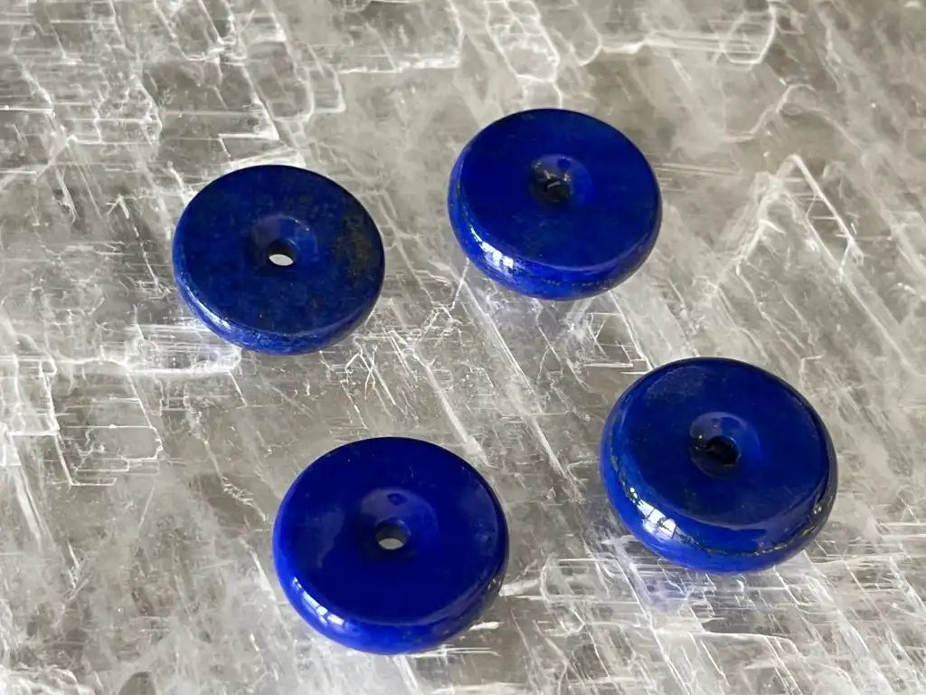 Afghanistan Blue Lapis Lazuli Donut Pendant A Grade 100% Natural Crystal Gemstone - JING WEN CRYSTAL