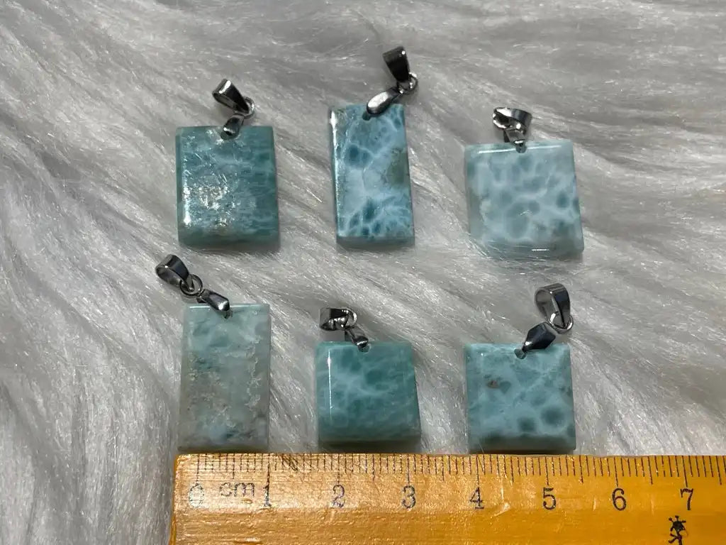 Larimar Rd Dominican Republic Larimar Pendant A Grade 100% Natural Crystal Gemsto ...