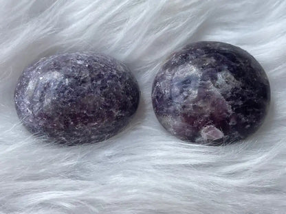 Africa Lepidolite Palm Stone 100% Natural Crystal Gemstone - JING WEN CRYSTAL