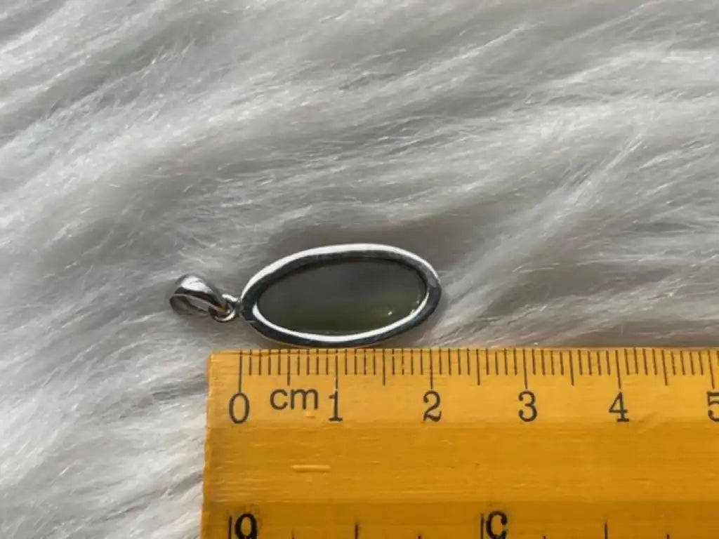 Czech Republic Moldavite Pendant in Silver 925 Genuine A Grade 100% Natural Crystal Gemstone - JING WEN CRYSTAL