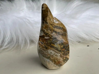 Madagascar Ocean Jasper Flame Shape  A Grade 100% Natural Crystal Gemstone - JING WEN CRYSTAL