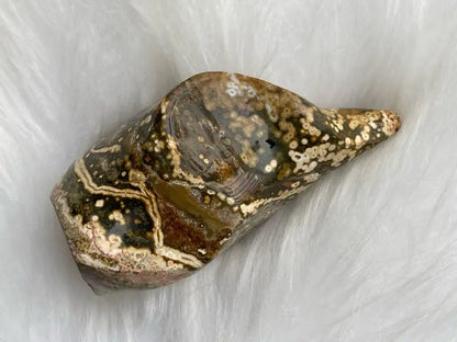 Madagascar Ocean Jasper Flame Shape  A Grade 100% Natural Crystal Gemstone - JING WEN CRYSTAL