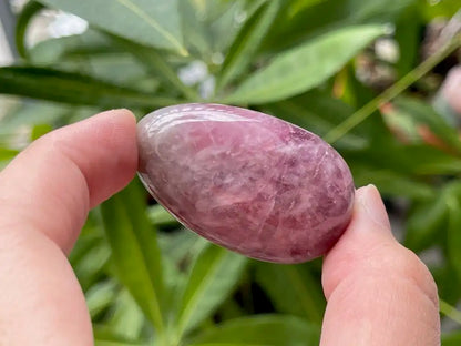 Argentina Pink Amethyst In Star Quartz Palm Tumble 100% Natural Crystal Gemstone - JING WEN CRYSTAL