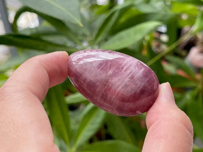 Argentina Pink Amethyst In Star Quartz Palm Tumble 100% Natural Crystal Gemstone - JING WEN CRYSTAL