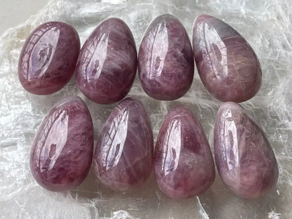 Argentina Pink Amethyst In Star Quartz Palm Tumble 100% Natural Crystal Gemstone - JING WEN CRYSTAL