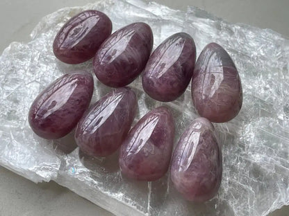 Argentina Pink Amethyst In Star Quartz Palm Tumble 100% Natural Crystal Gemstone - JING WEN CRYSTAL