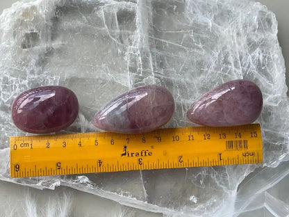 Argentina Pink Amethyst In Star Quartz Palm Tumble 100% Natural Crystal Gemstone - JING WEN CRYSTAL