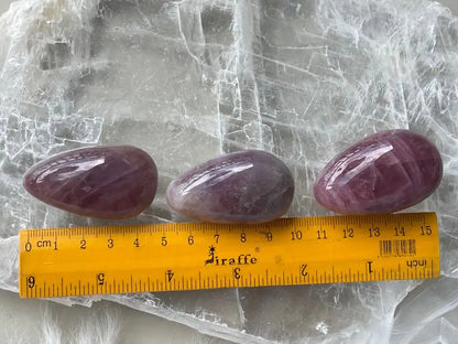 Argentina Pink Amethyst In Star Quartz Palm Tumble 100% Natural Crystal Gemstone - JING WEN CRYSTAL