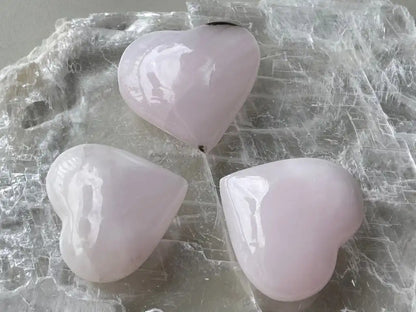 Peru Pink Mangano Calcite Palm Stone 100% Natural Crystal Gemstone - JING WEN CRYSTAL