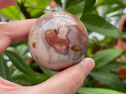 Madagascar Polychrome Jasper Sphere 5cm+ 100% Natural Crystal Gemstone - JING WEN CRYSTAL