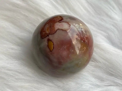 Madagascar Polychrome Jasper Sphere 5cm+ 100% Natural Crystal Gemstone - JING WEN CRYSTAL